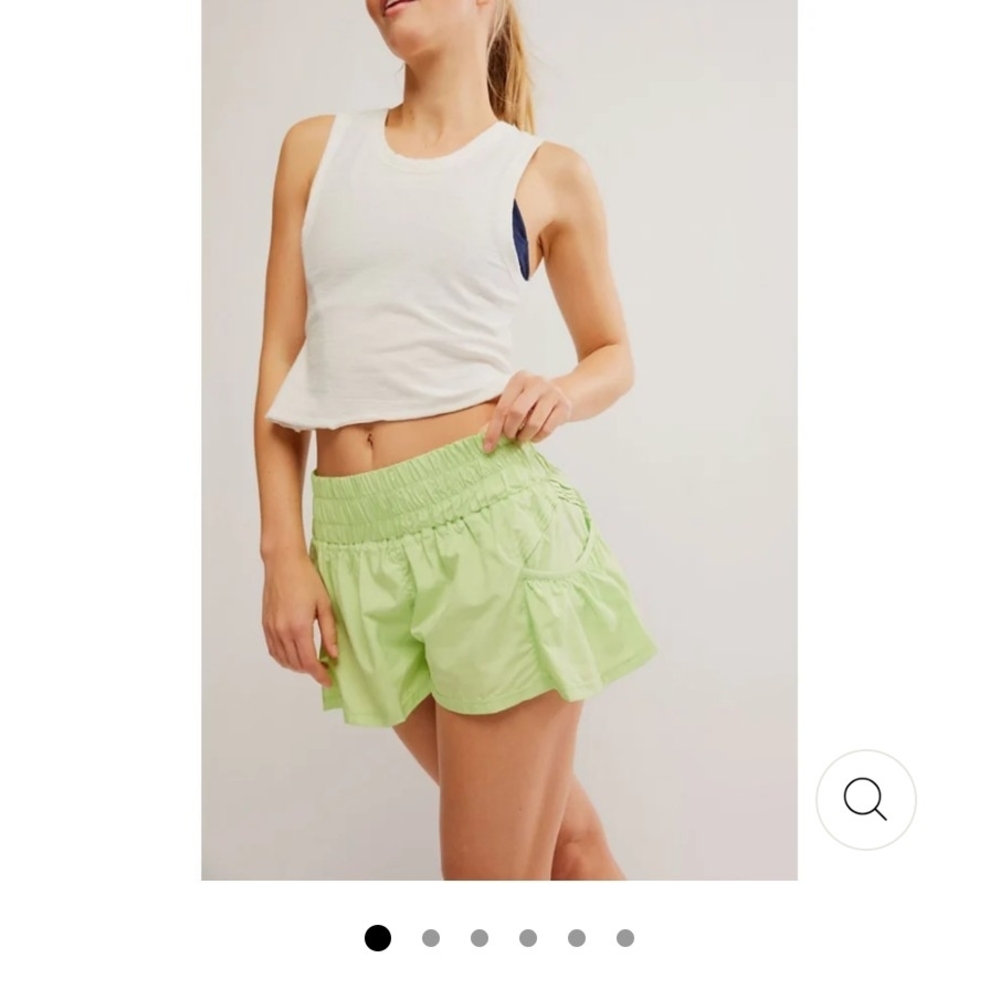 Free People Movement Get Your Flirt On Green Shorts (L)